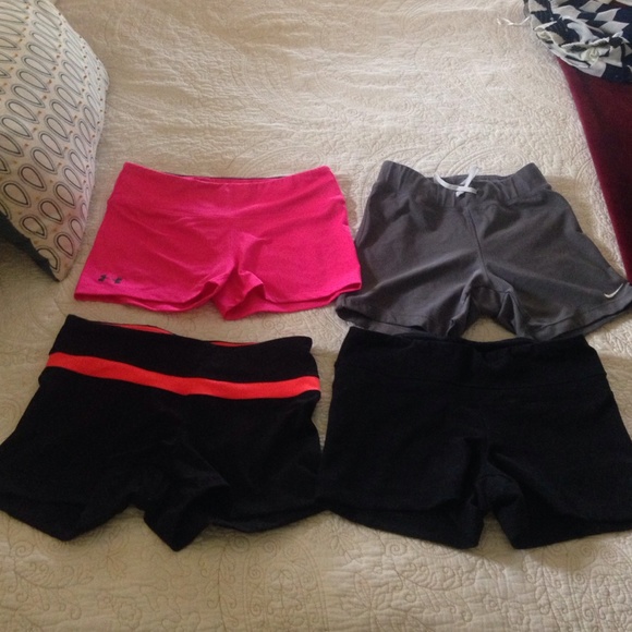 Nike dri fit ,under armour, and marika tec shorts