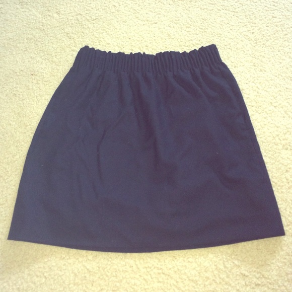 Navy Jcrew cotton city mini skirt