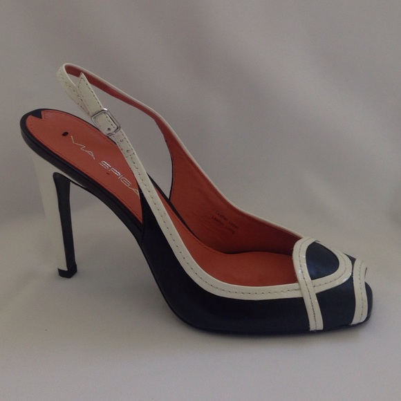 Via spiga Fayola black/white. 6.5.