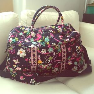 Vera Bradley grand traveler bag in navy floral