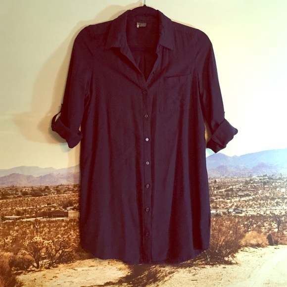 Sparkle&fade navy button up tunic/dress