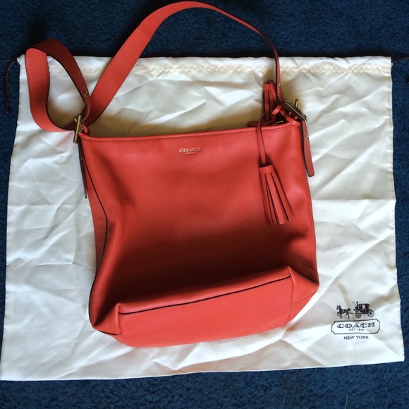 Genuine Coach shoulder bag in Silver/Watermelon
