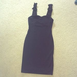Asos little black dress with bows on straps