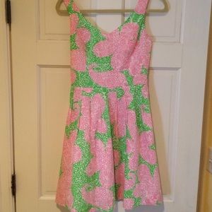Pink and green Lilly dress