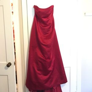 David's Bridal Red Gown