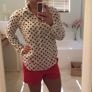 Jcrew polka dot top
