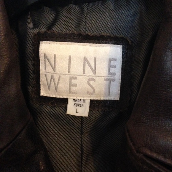 Nine West Dark Brown Leather Jacket - Picture 3 of 4