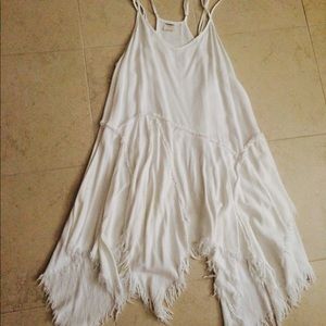 Free people white long top