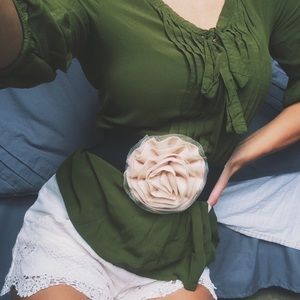 chiffon rose belt