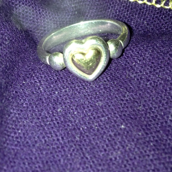 James Avery True Heart ring. Sterling/Gold-retired