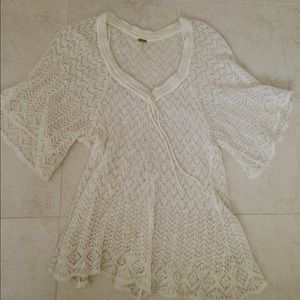 Free People cream long sweater