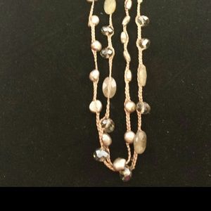 Pearl and Labradorite Necklace