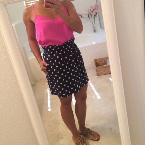 Jcrew polka dot skirt w/pockets