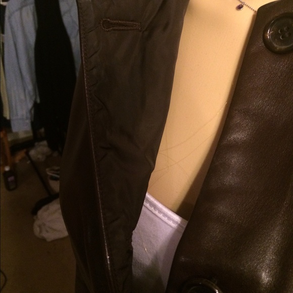 Prada brown leather 100 authentic jacket - Picture 2 of 4