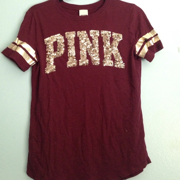 Maroon with gold t shirt