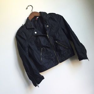 Cropped Motorcycle Jacket