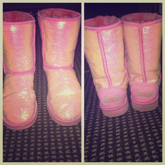 Pink sparkly Uggs