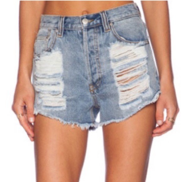 minkpink denim shorts