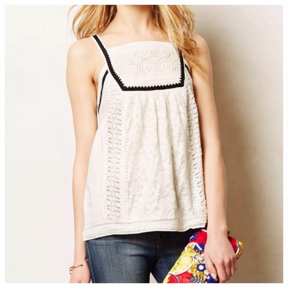Anthropologie Tops - Akemi + Kin crochet detailed tank top GORGEOUS!