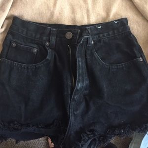 Black high waisted shorts