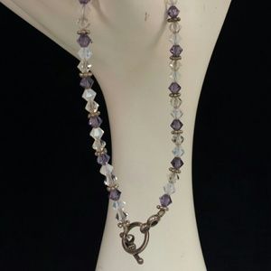 Swarovski and sterling bracelet