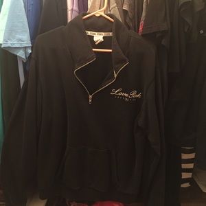 black half- zip PINK by VS pullover