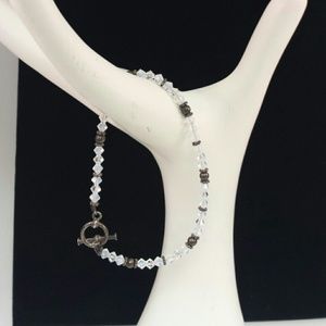 Swarovski Crystal Bicone Bracelet with Sterling.