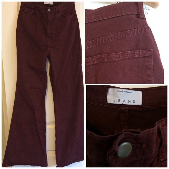 American Apparel Pants - American apparel oxblood boot cut flare jeans