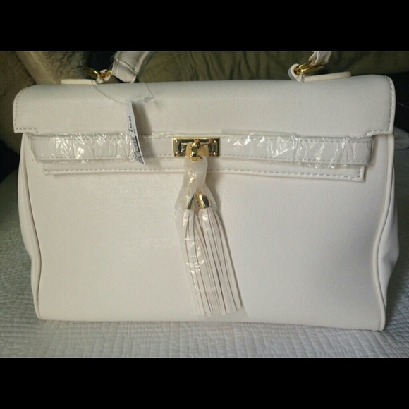 Aldo Cyphert White Leather Purse Crossbody