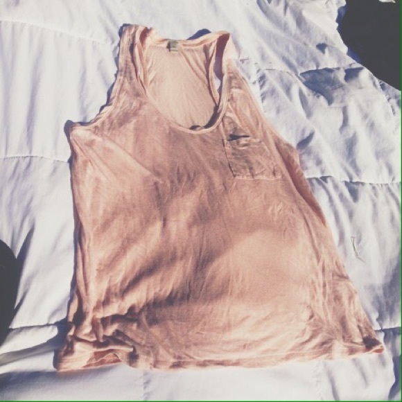 Rose Colored Cotton J Crew Pocket Tank