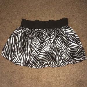 Wet Seal silky zebra skirt