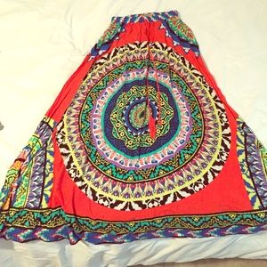 Boho orange skirt