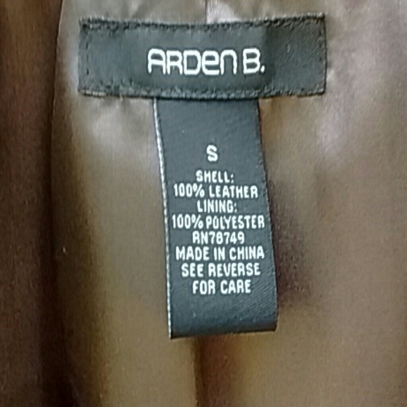 Arden B. Dark brown tailored leather jacket - Picture 4 of 4