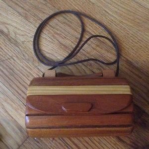 Unique handmade wooden bag