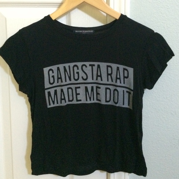 Gangsta rap made me do it crop top