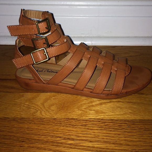 Brown / Tan gladiator sandals - Picture 3 of 4