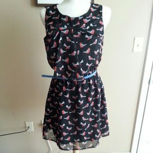 Bird Print Dress