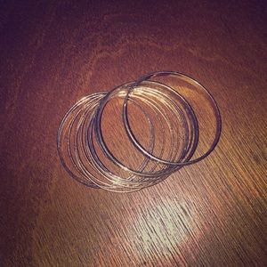 Set of 12 metal bangles