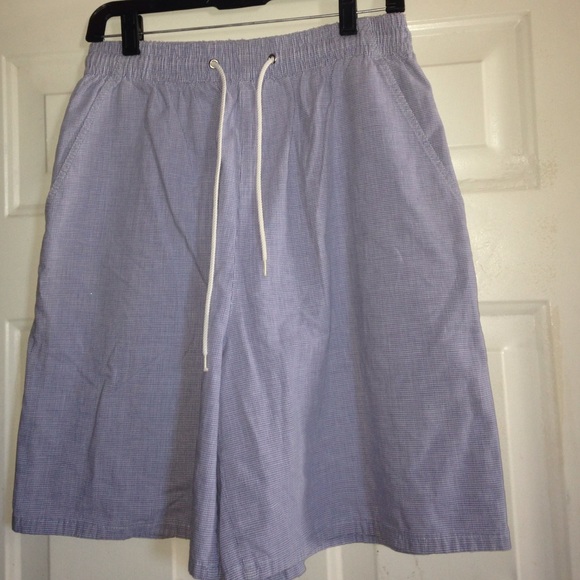 Lord isaacs XL prep drawstring blue & white shorts