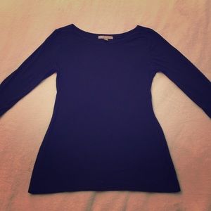 3/4 fitted boat neck tee