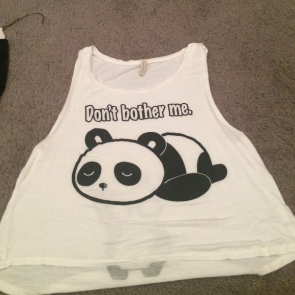 "Don't bother me" tired panda tank