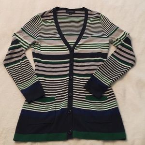 Striped Long Cardi