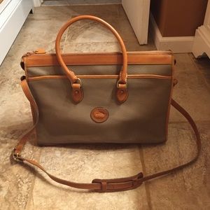Dooney & Bourke Classic tan and brown briefcase