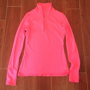 Pink fitted Under Armour sweater