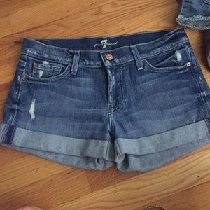 7 for all mankind rolled shorts