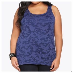 Blue Camo Burnout Tank