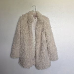 Cream Teddy Fluffy Coat