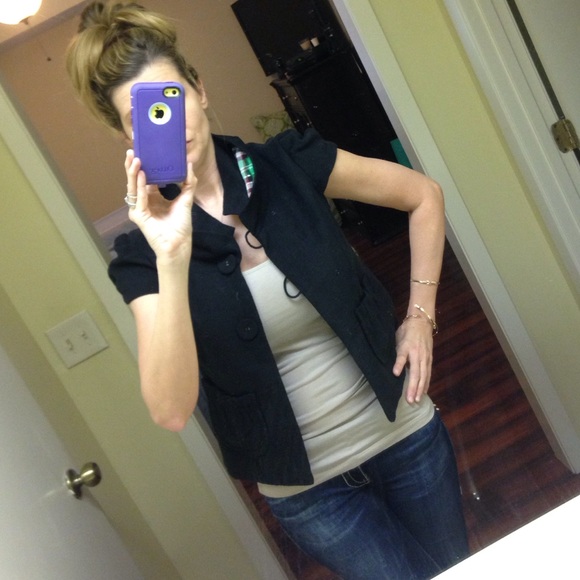 Cute Black button top!! Brand is Event size M. - Picture 1 of 4