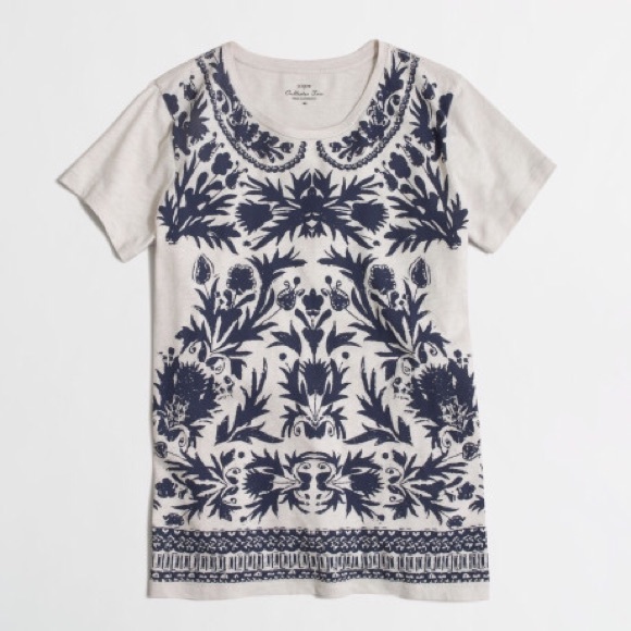 Blue Factory Floral Collector Tee