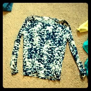 Blue and white Liz Claiborne top